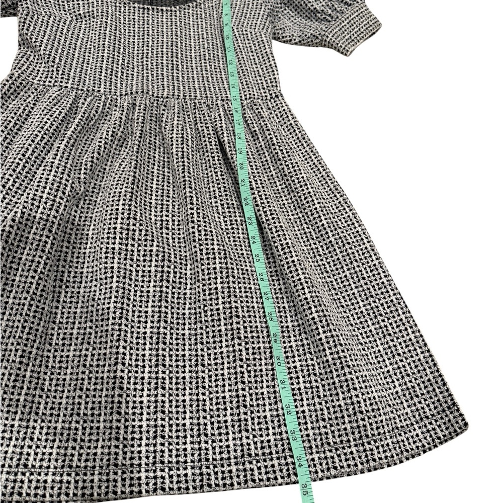 LOFT Gray Textured Puff Sleeve Dress - Picture 4 of 10